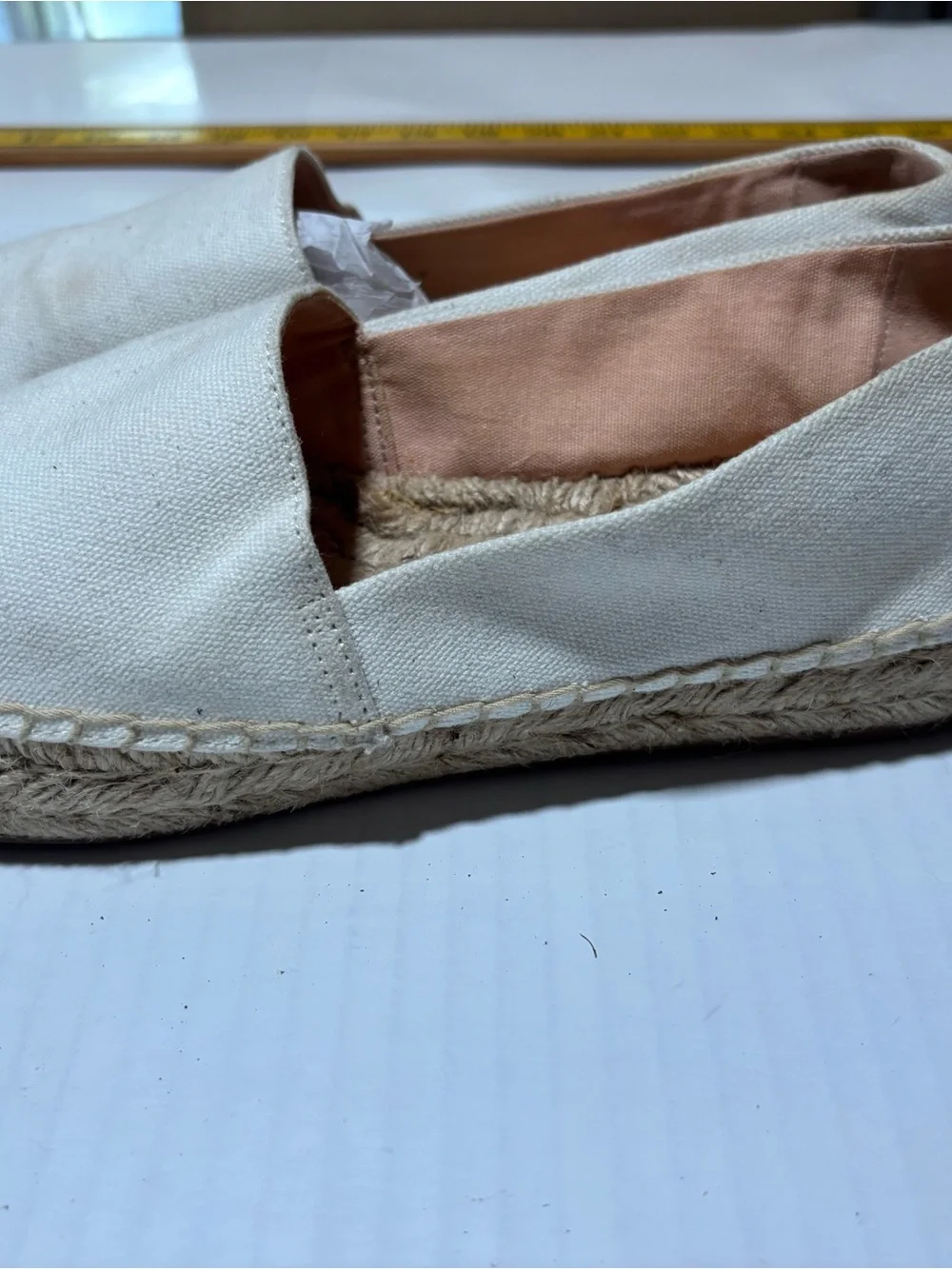 J. Crew White Canvas Espadrille Flats